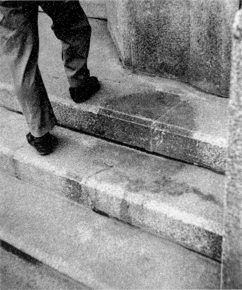 Human Shadow Etched in Stone