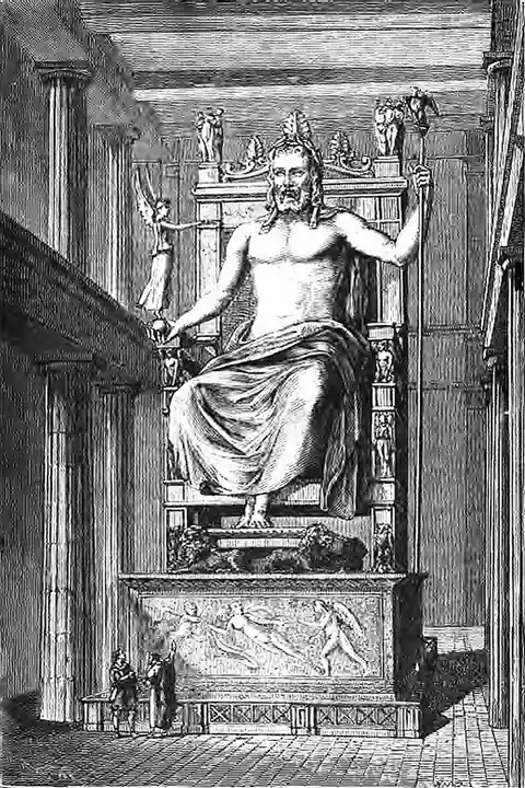 Statue chryséléphantine de Zeus à Olympie