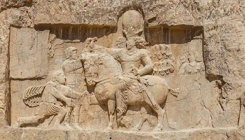 Relief of triumph of Shapur I over Valerian at Naqsh-e Rustam